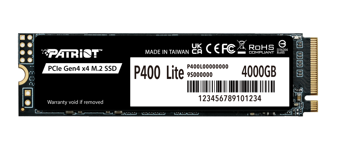 内蔵型SSD Patriot P400 Lite M.2 PCIe Gen 4 x4 2TB P400 Lite PCIe M.2 INTERNAL SSD | Patriot Memory